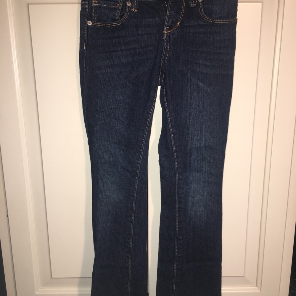 Old Navy Girls size 7 slim boot cut dark wash